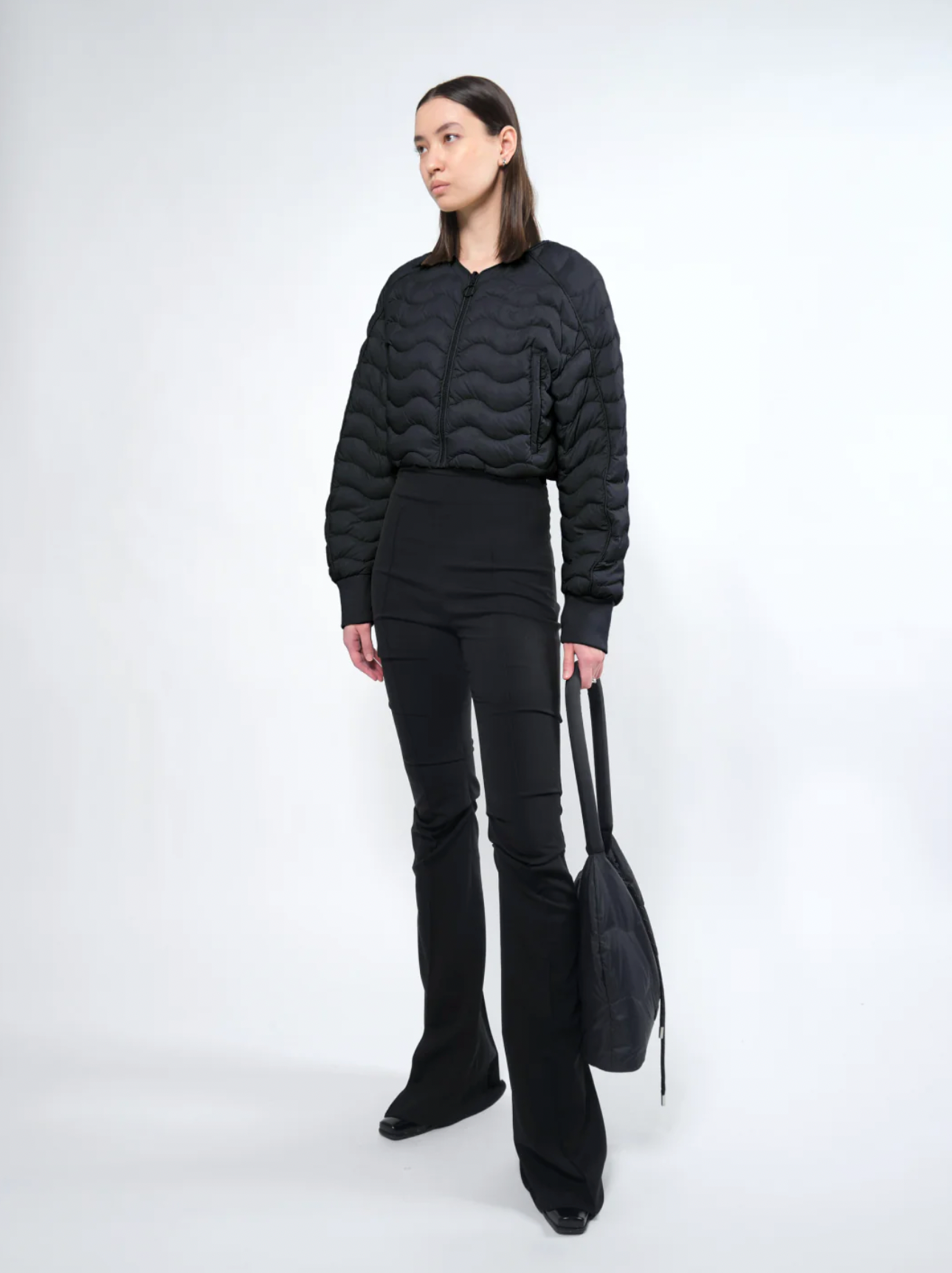 Re:Down® Light Crop Puffer Jacket BLACK