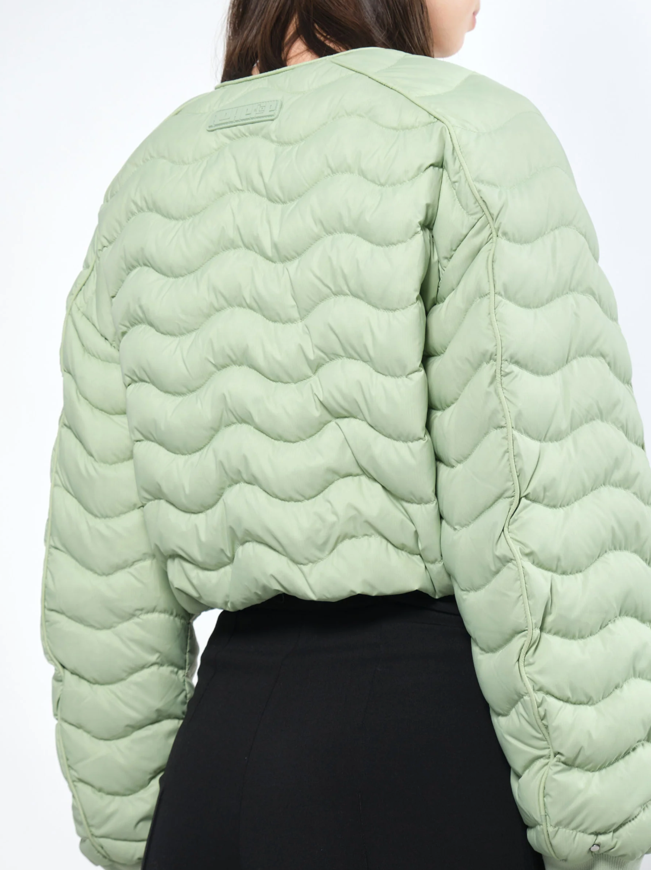 Re:Down® Light Crop Puffer Jacket SMOKED LIME