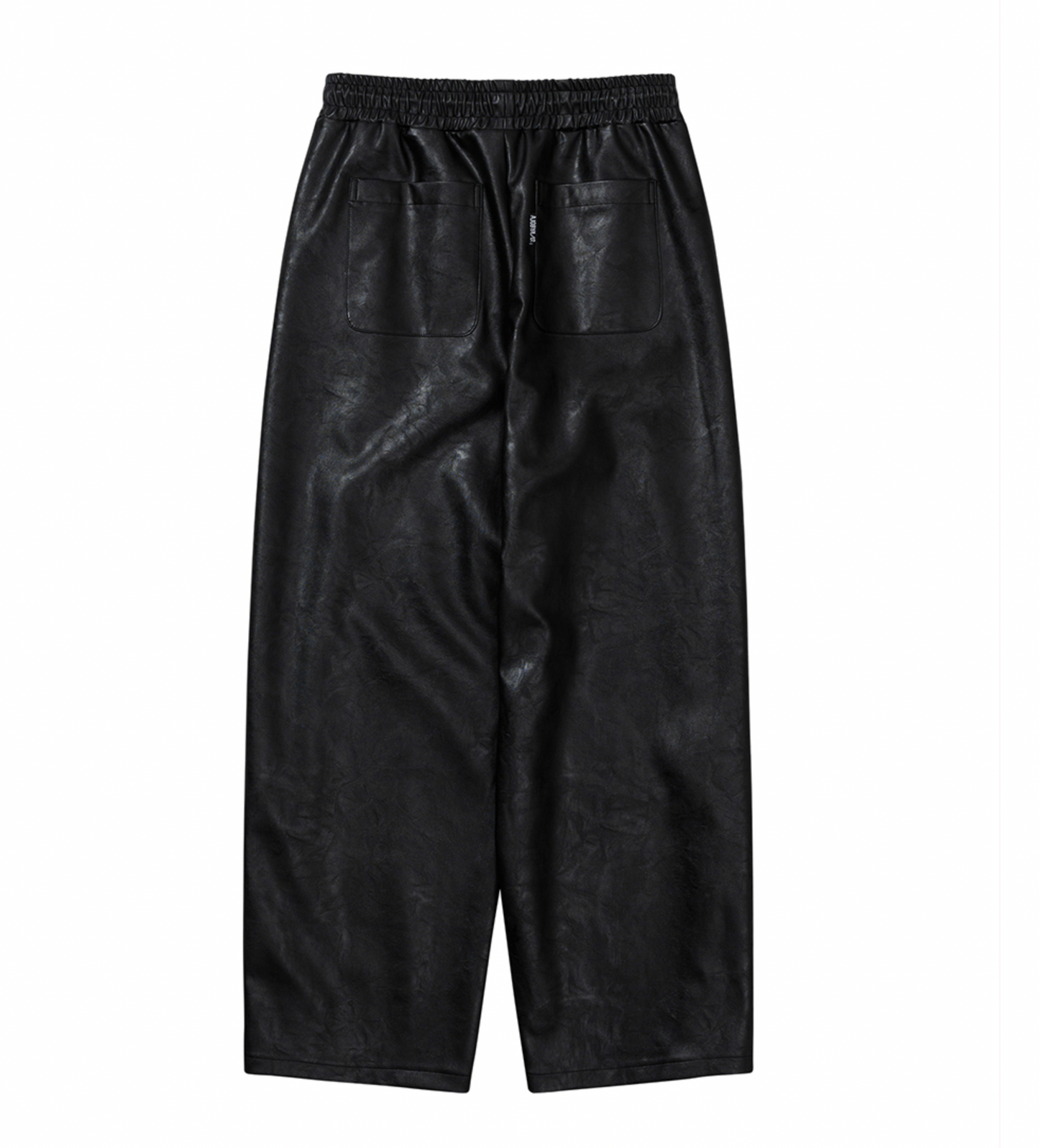 Vegan Leather One Tuck Track Pants BLACK (Only 1 L Remaining)