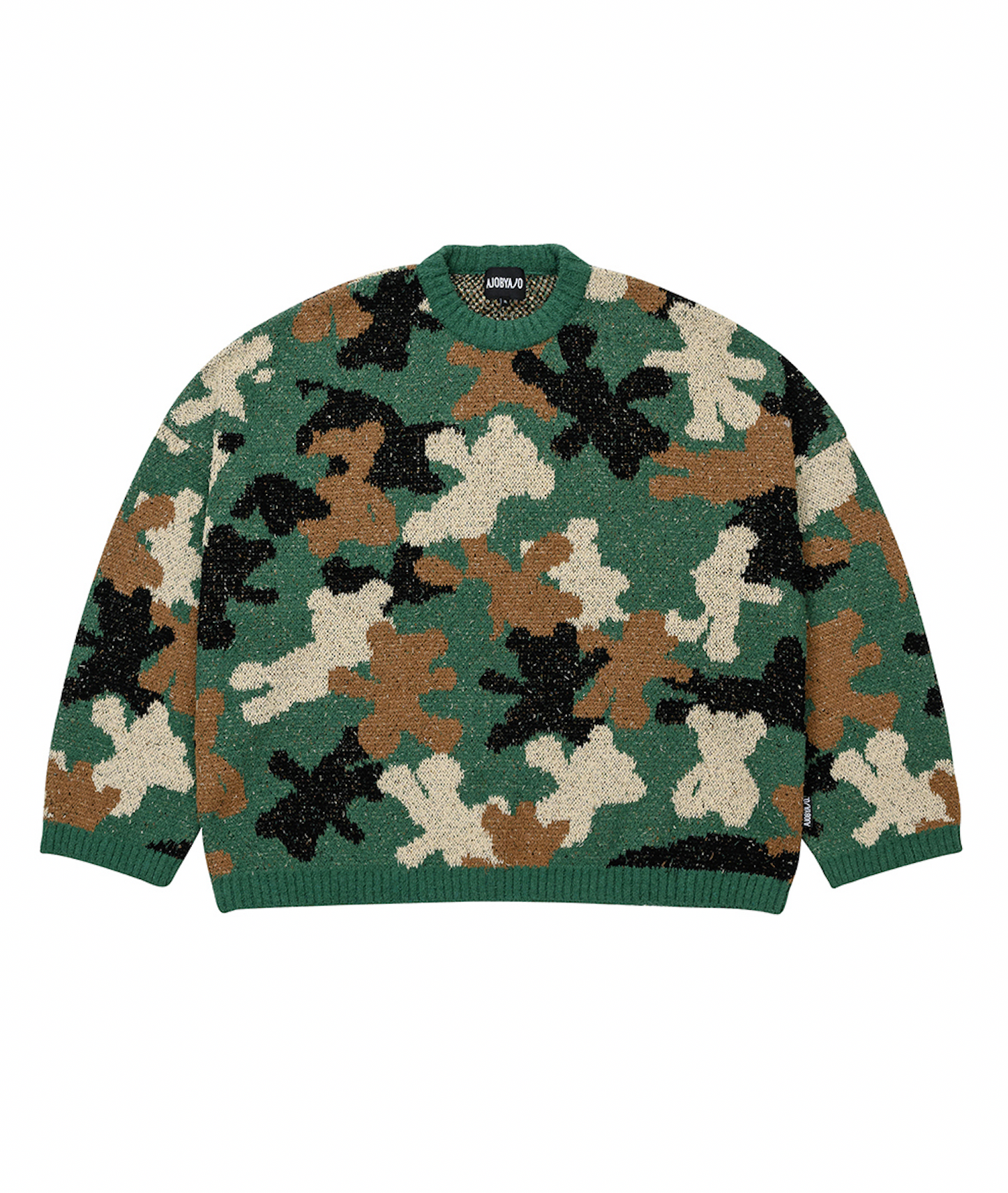 Teddy Bear Camouflage Knit Sweater KHAKI