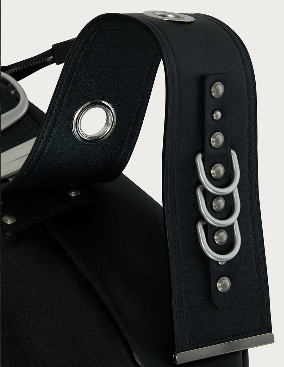 Bella Wide Strap Hobo Bag BLACK