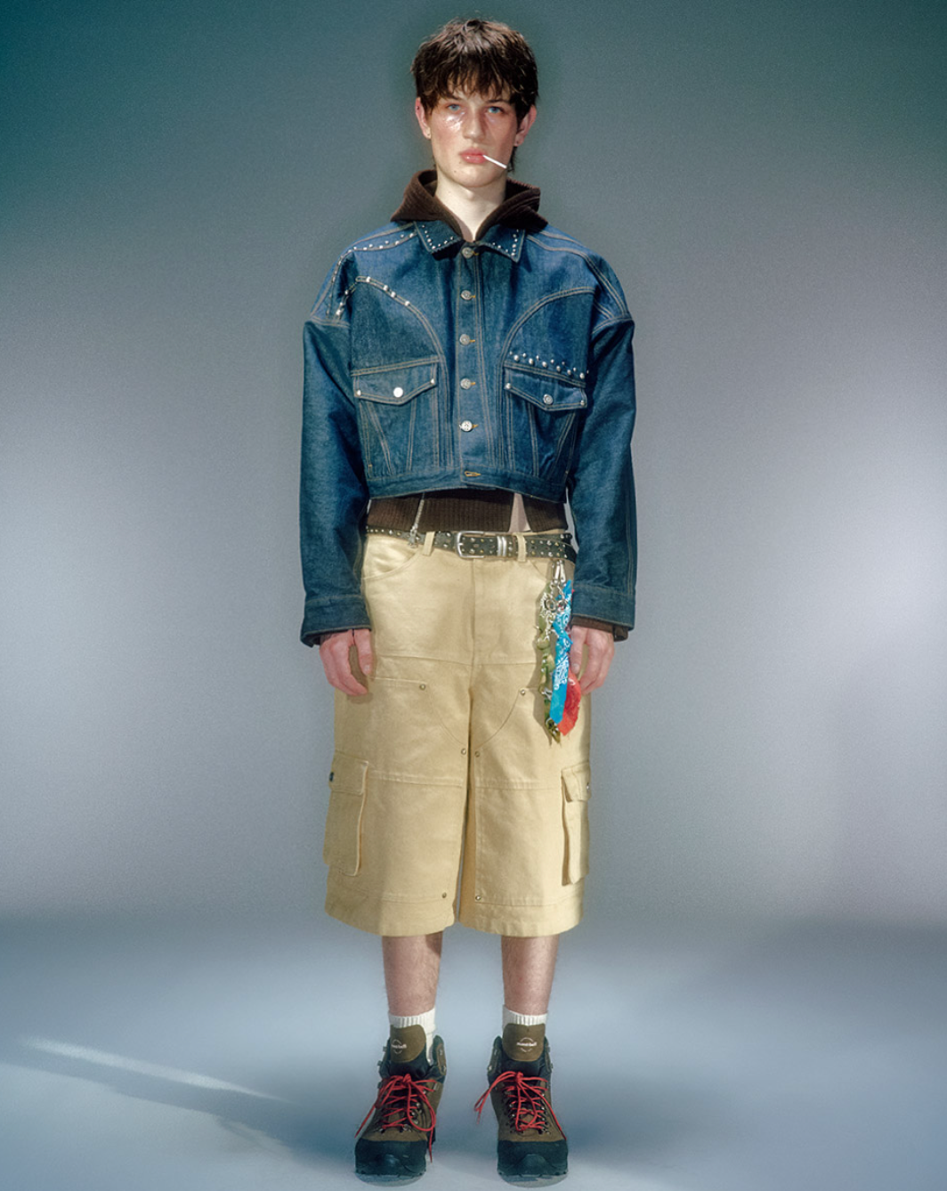Liam Stud Denim Jacket DEEP BLUE
