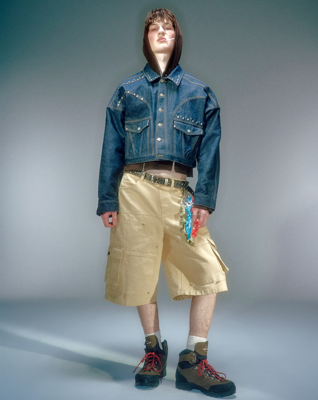 Liam Stud Denim Jacket DEEP BLUE
