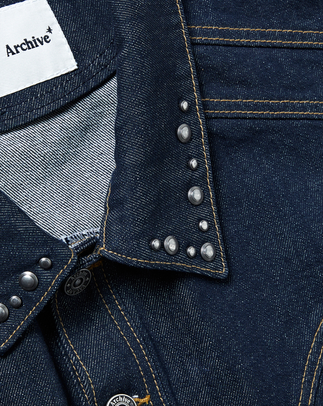 Liam Stud Denim Jacket DEEP BLUE