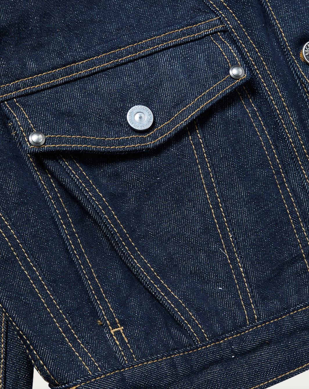 Liam Stud Denim Jacket DEEP BLUE