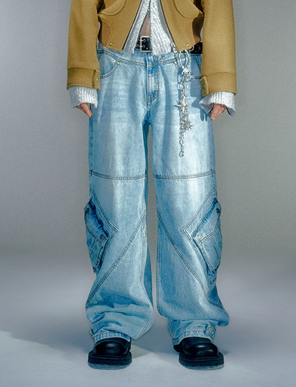 Scopper X-Pocket Cargo Denim LIGHT BLUE