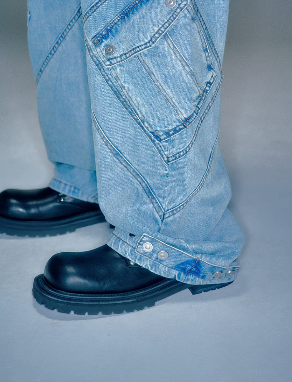 Scopper X-Pocket Cargo Denim LIGHT BLUE