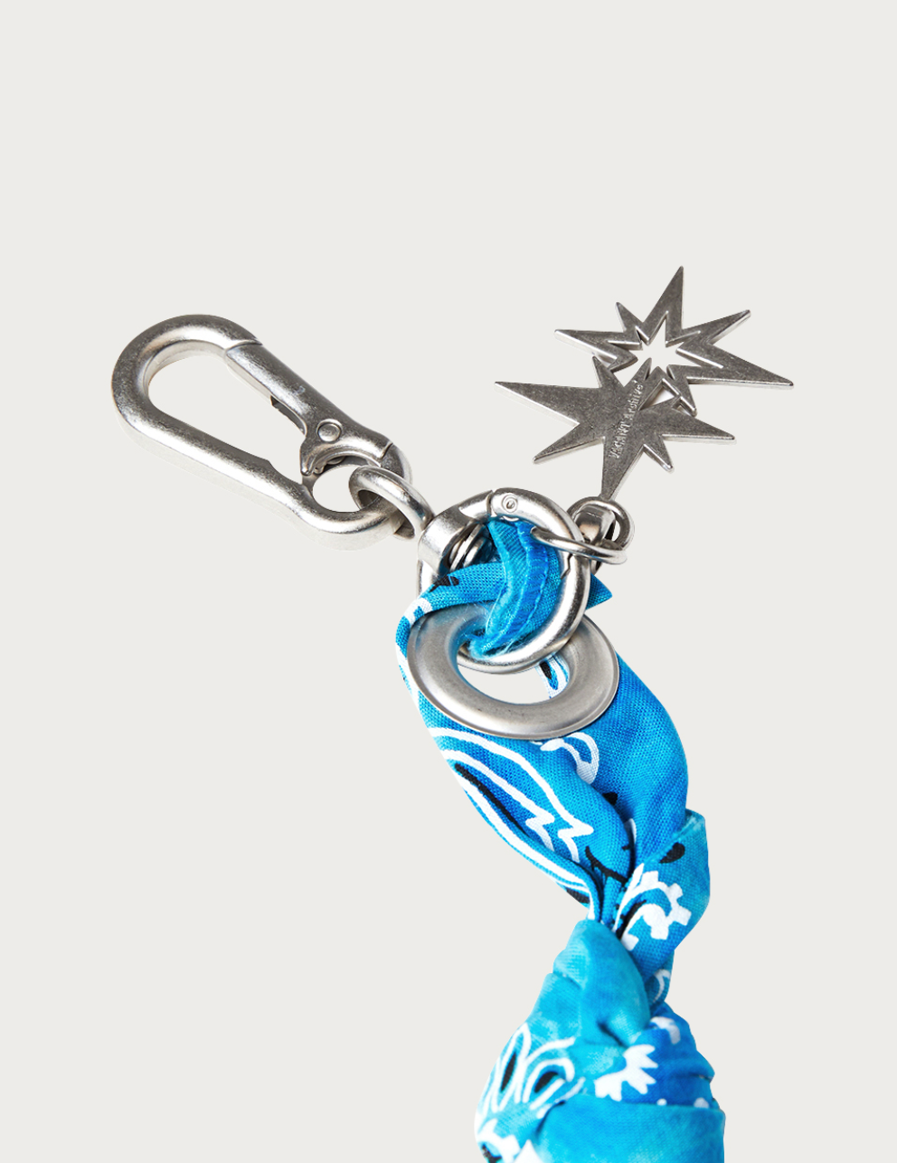 Dyed Bandana Keyring BLUE