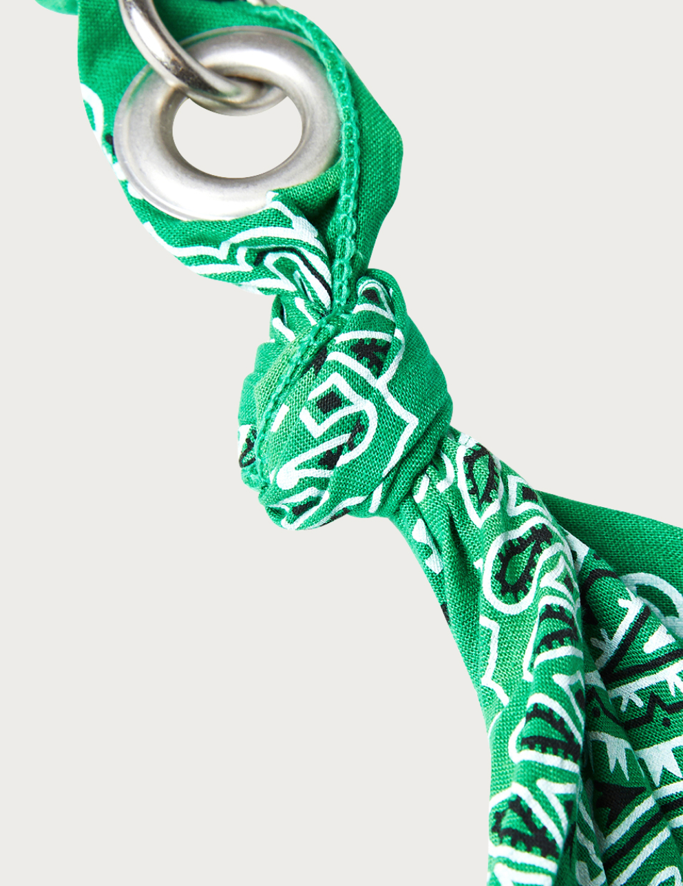 Dyed Bandana Keyring GREEN