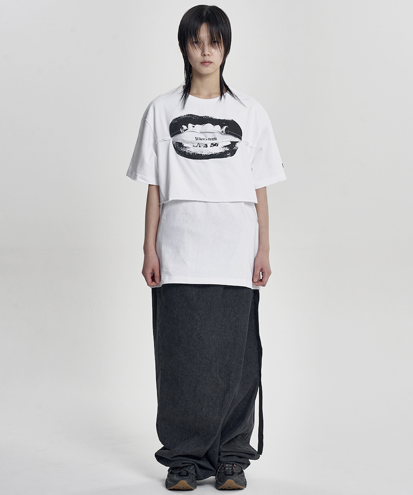 S=D Layered T-Shirt WHITE