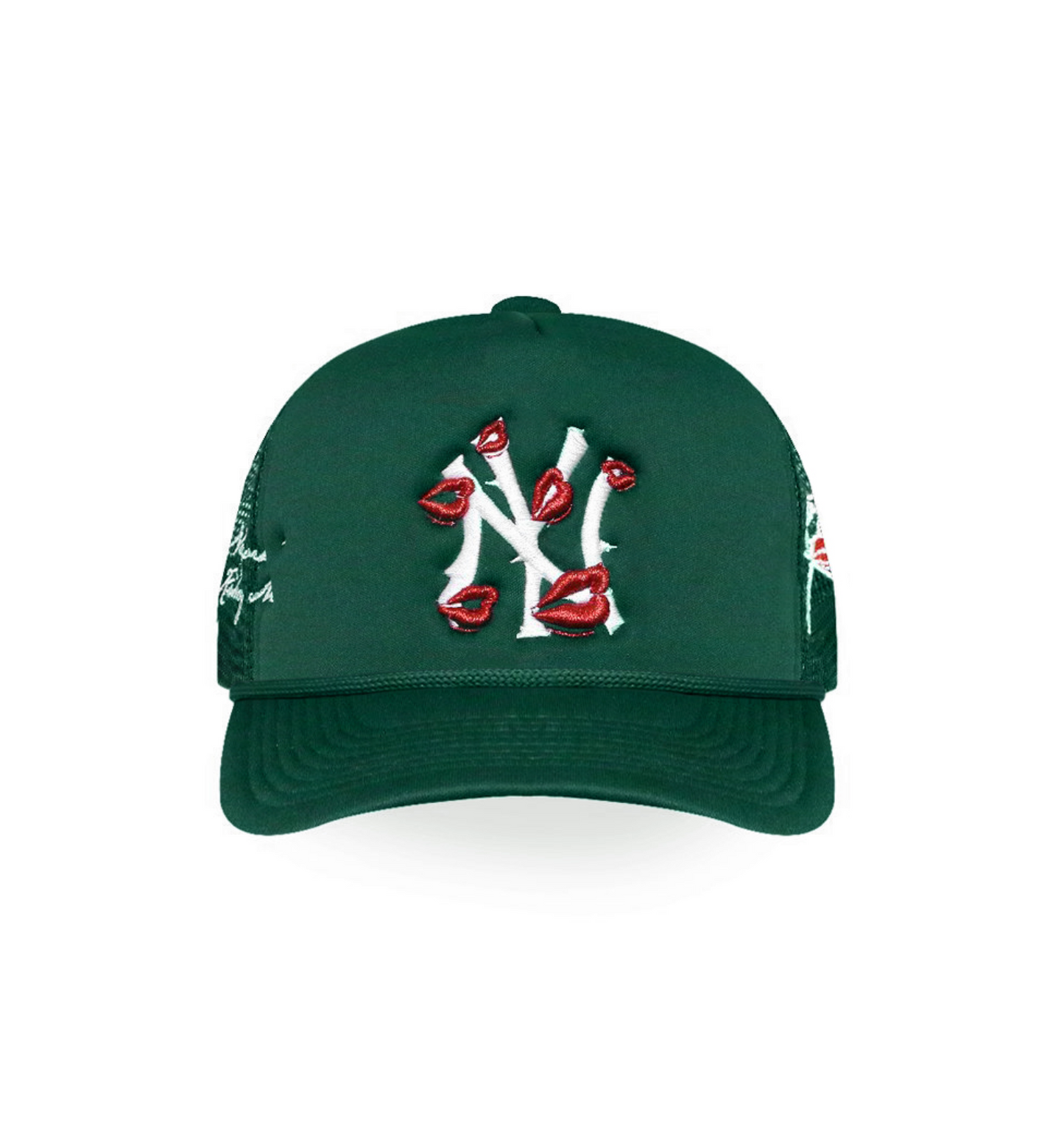 NY is Kissing Me Trucker Hat GREEN