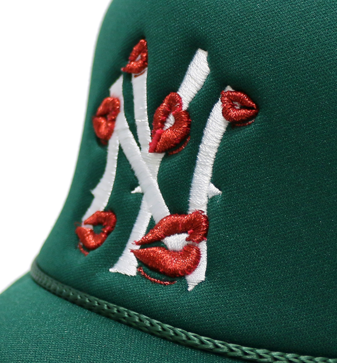 NY is Kissing Me Trucker Hat GREEN