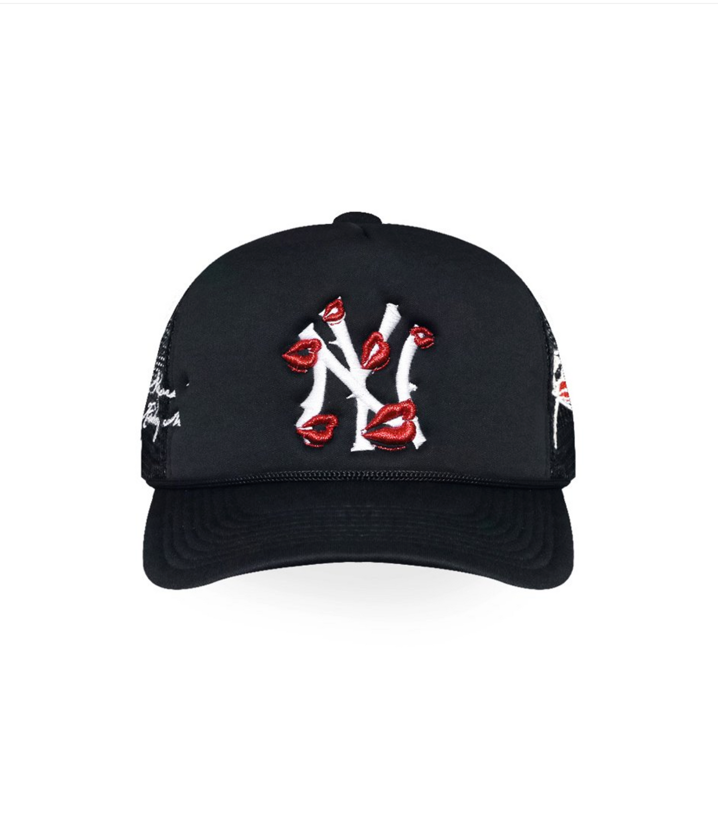 NY is Kissing Me Trucker Hat BLACK