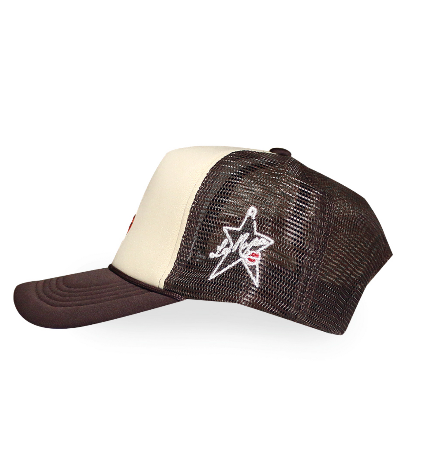 NY is Kissing Me Trucker Hat BROWN/PAIGE