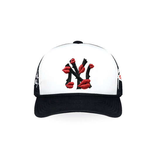 NY is Kissing Me Trucker Hat WHT/BLK