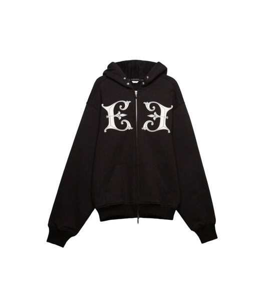 Unisex Gemini Nouveau Bright E Logo Hoodie BLACK