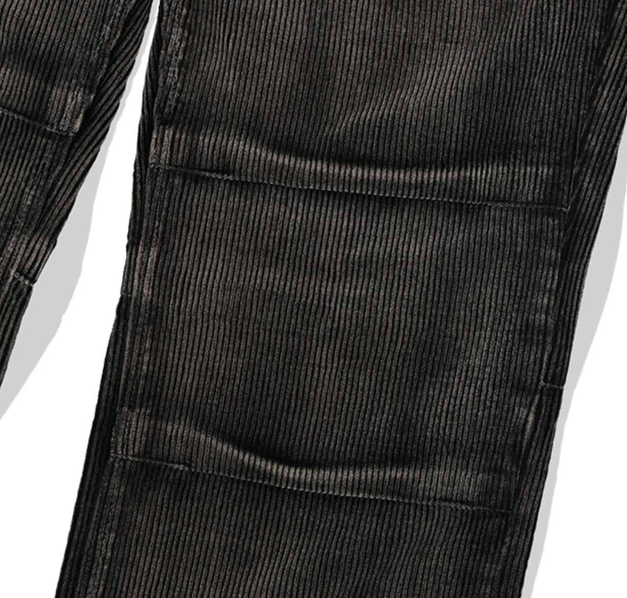 Washed Parachute Corduroy Pants BLACK
