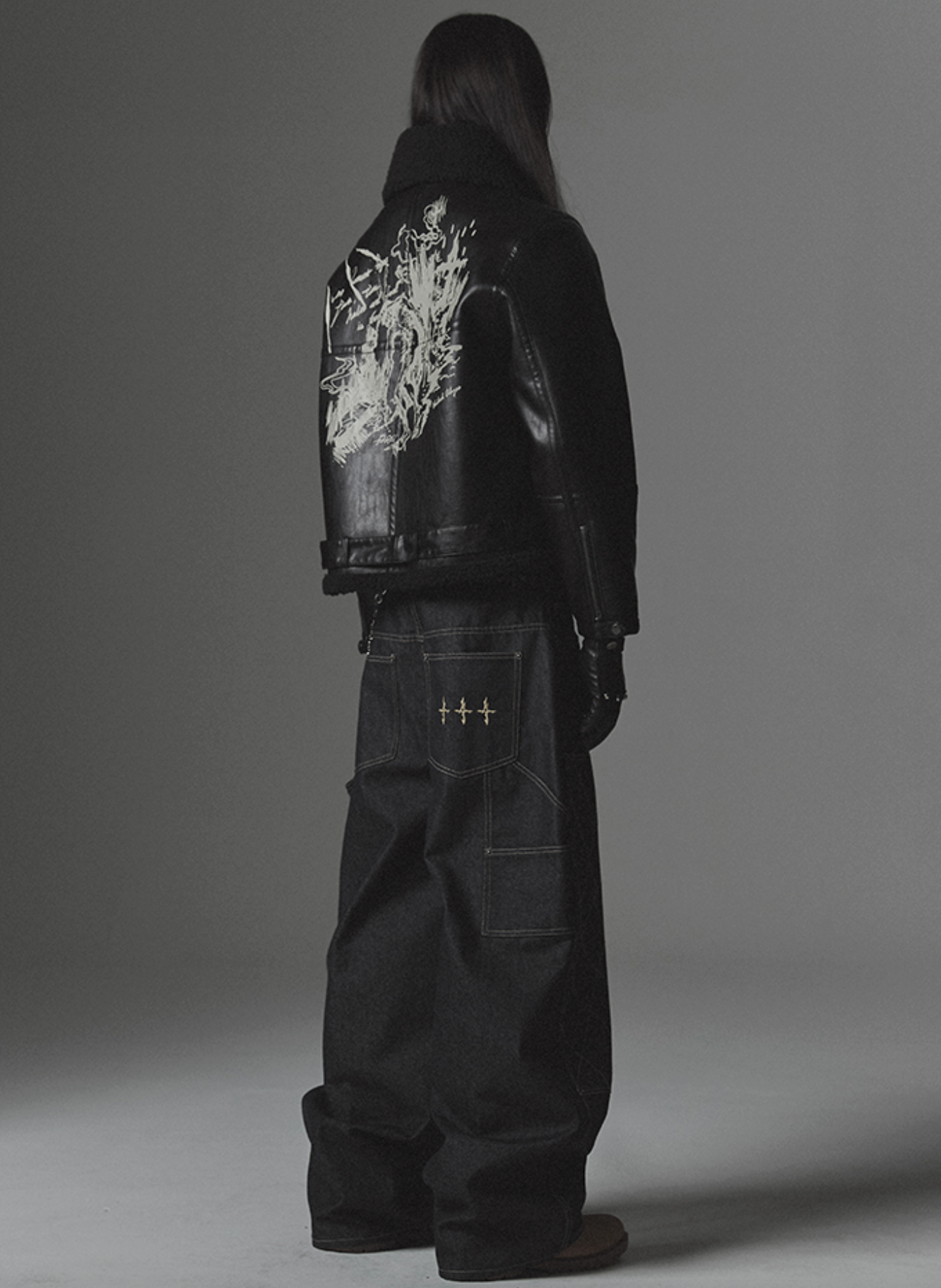 Stitch Double Knee Denim Pants DEEP INDiGO