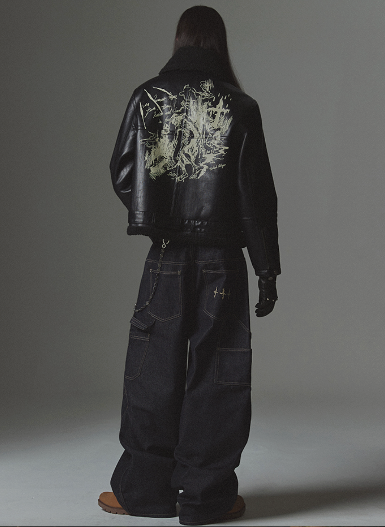 Stitch Double Knee Denim Pants DEEP INDiGO