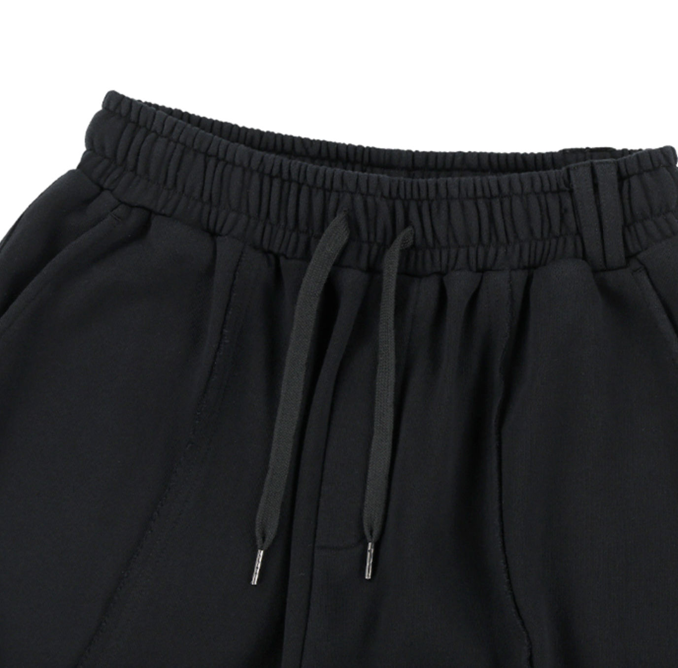 Cut Off Incision Sweat Pants BLACK