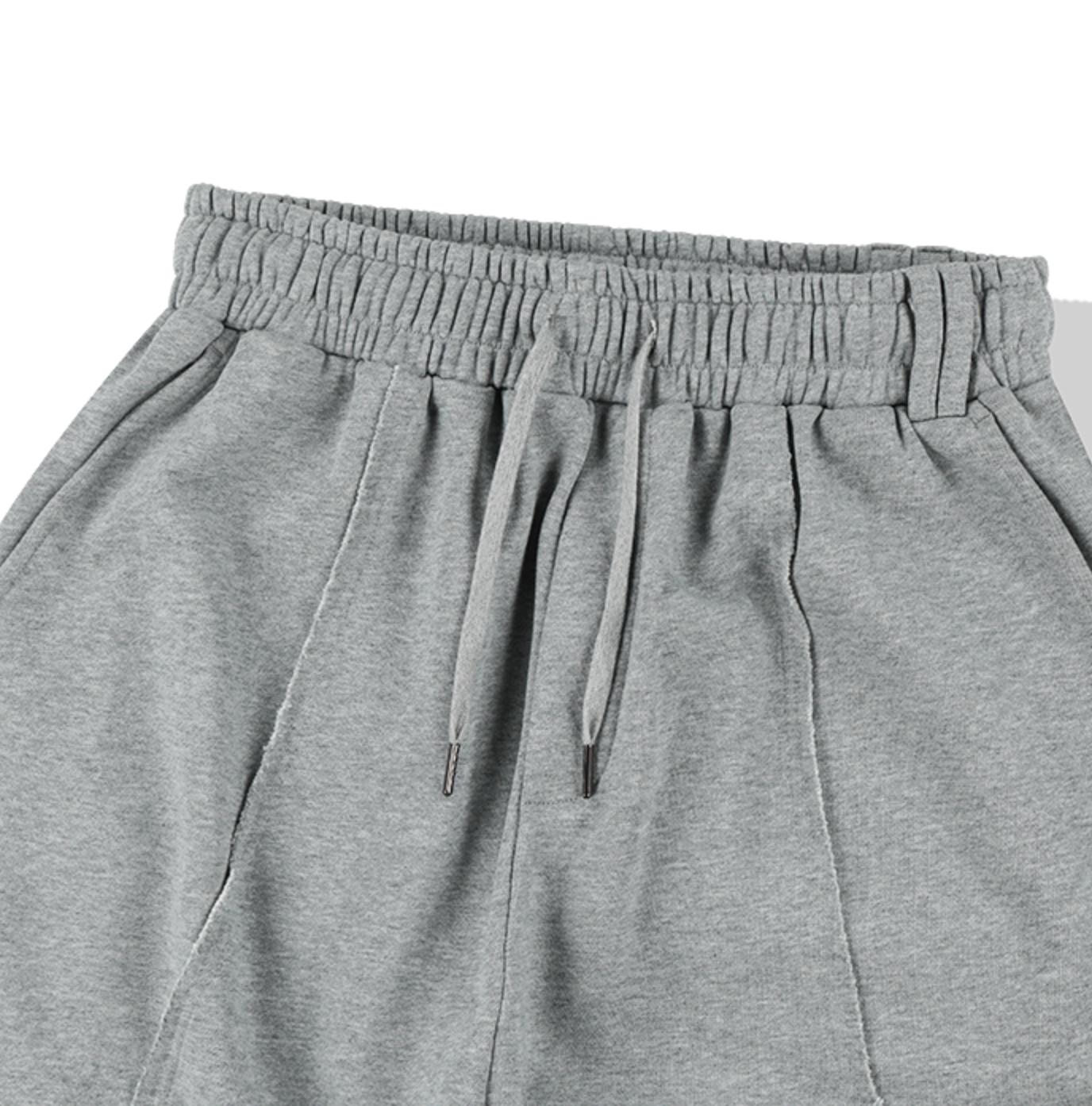 Cut Off Incision Sweat Pants GREY