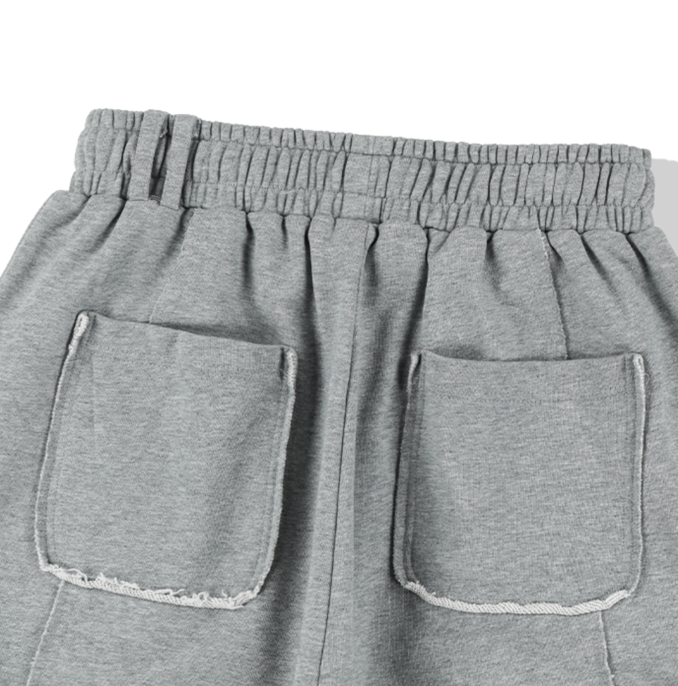 Cut Off Incision Sweat Pants GREY