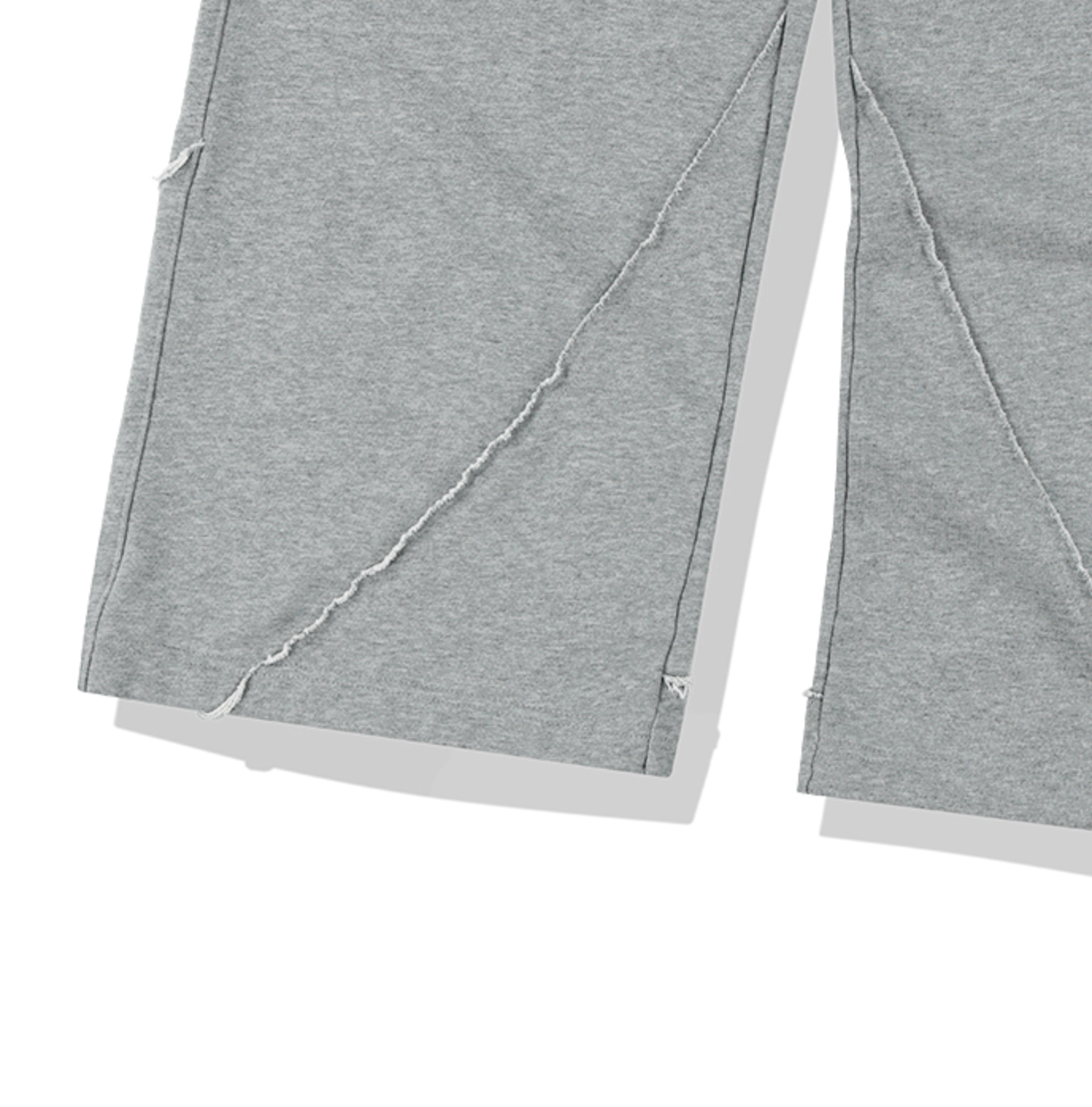 Cut Off Incision Sweat Pants GREY