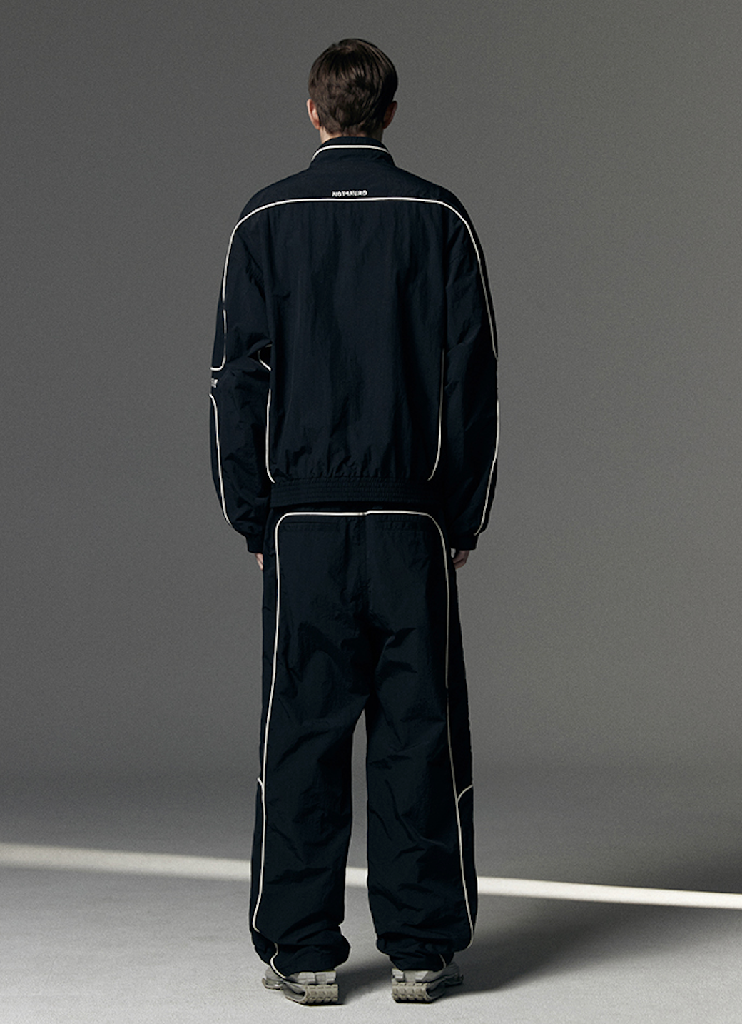 Tribal Logo Nylon Racing Jacket BLACK