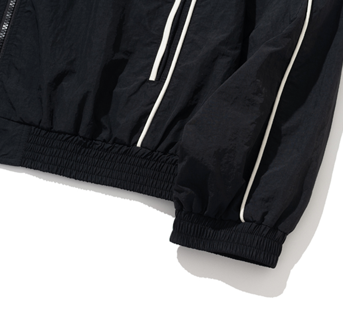 Tribal Logo Nylon Racing Jacket BLACK