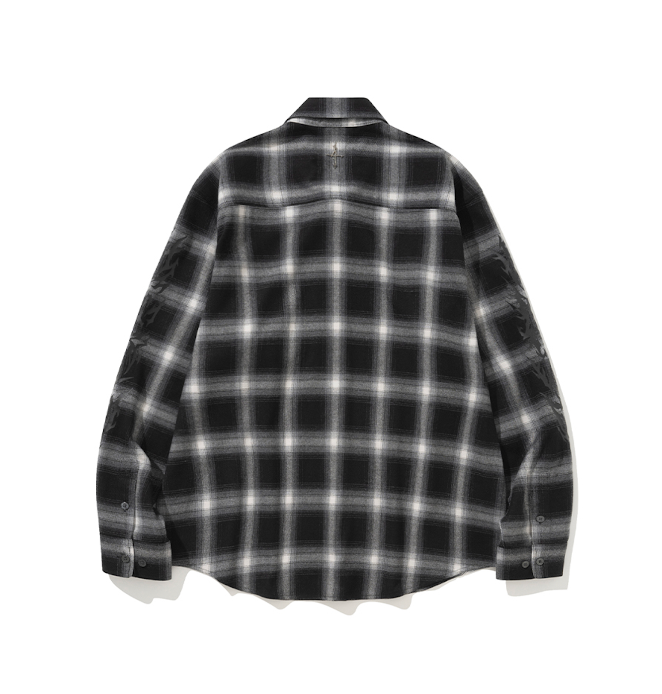 N4ND Offshoot Flannel Shirt BLACK