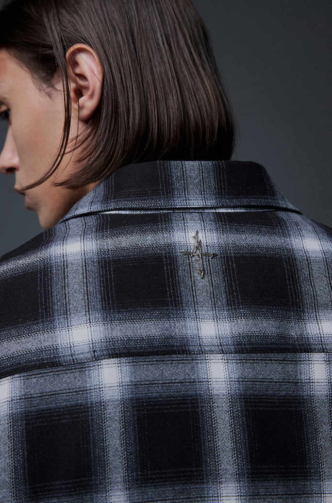 N4ND Offshoot Flannel Shirt BLACK