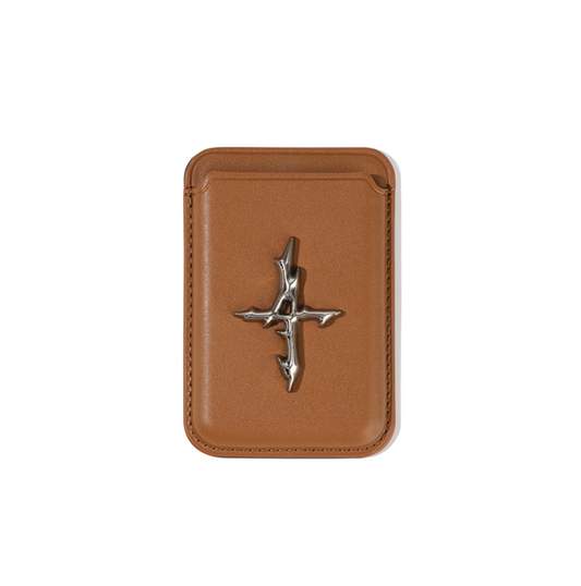 4 Symbol Pendant Magsafe Card Case BROWN