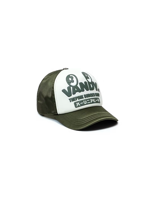 Satin Eye Logo Trucker Hat DARK GREEN