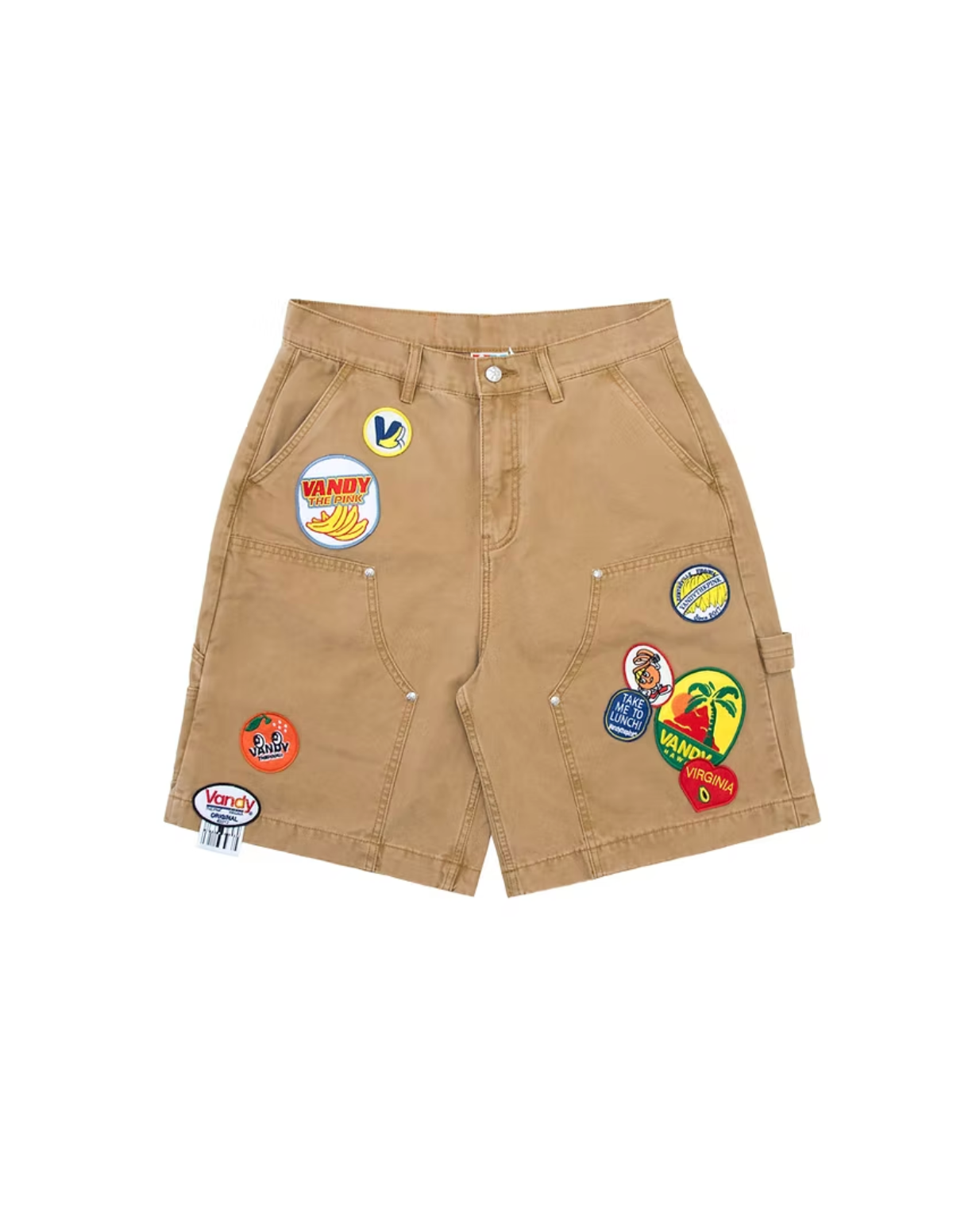 Fruit Patch Canvas Shorts TAN