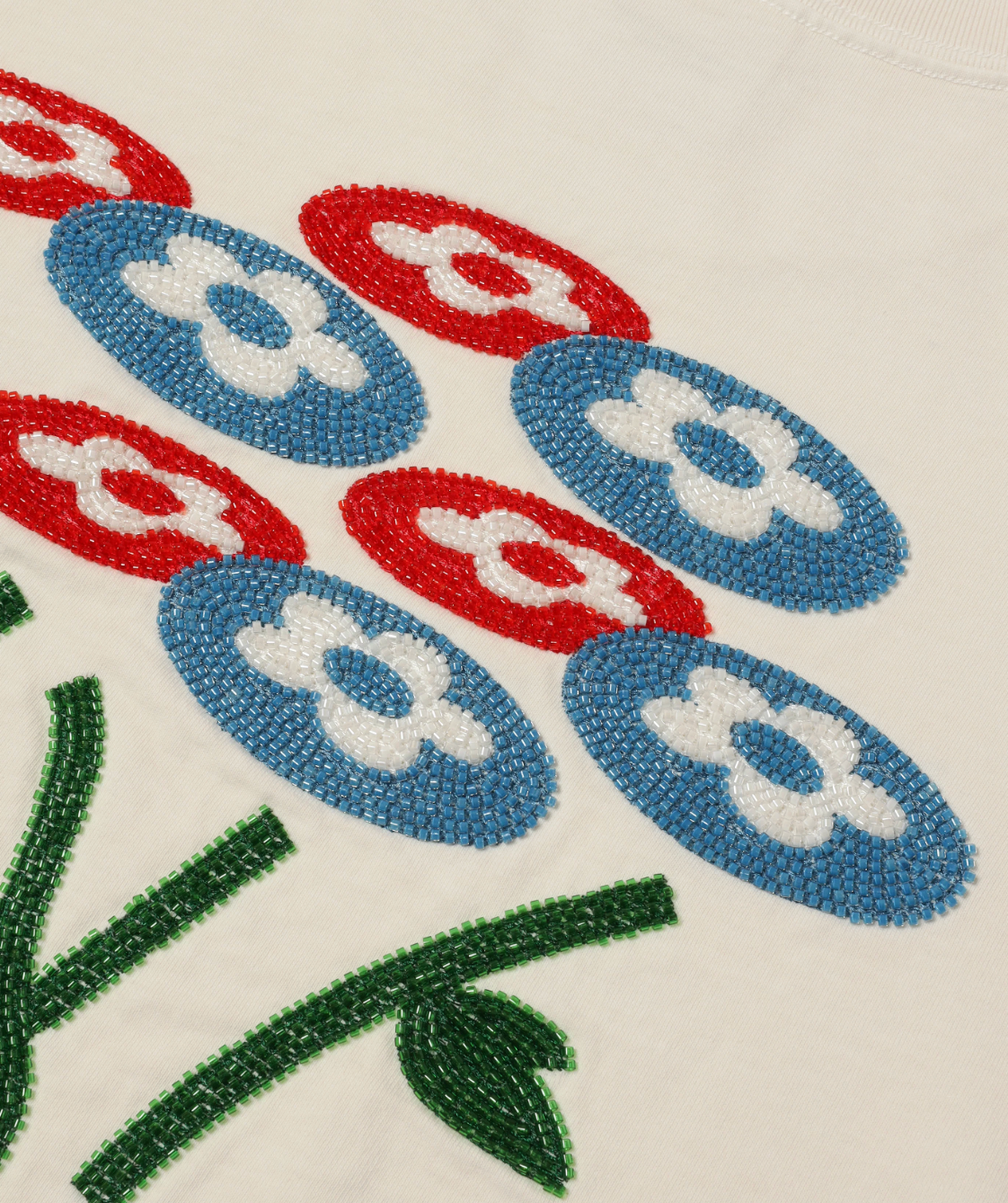 Beads Classic Flower Tee CREAM