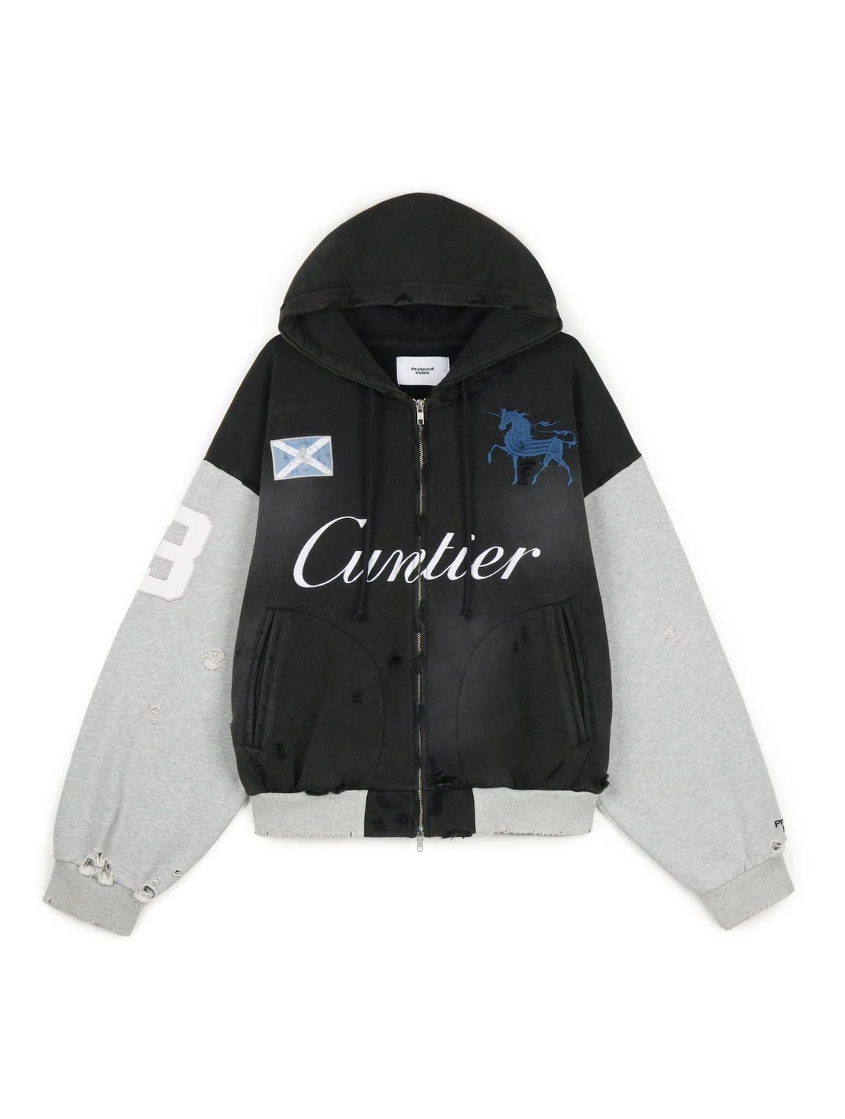 Cuntier Zip-Up Hoodie BLACK