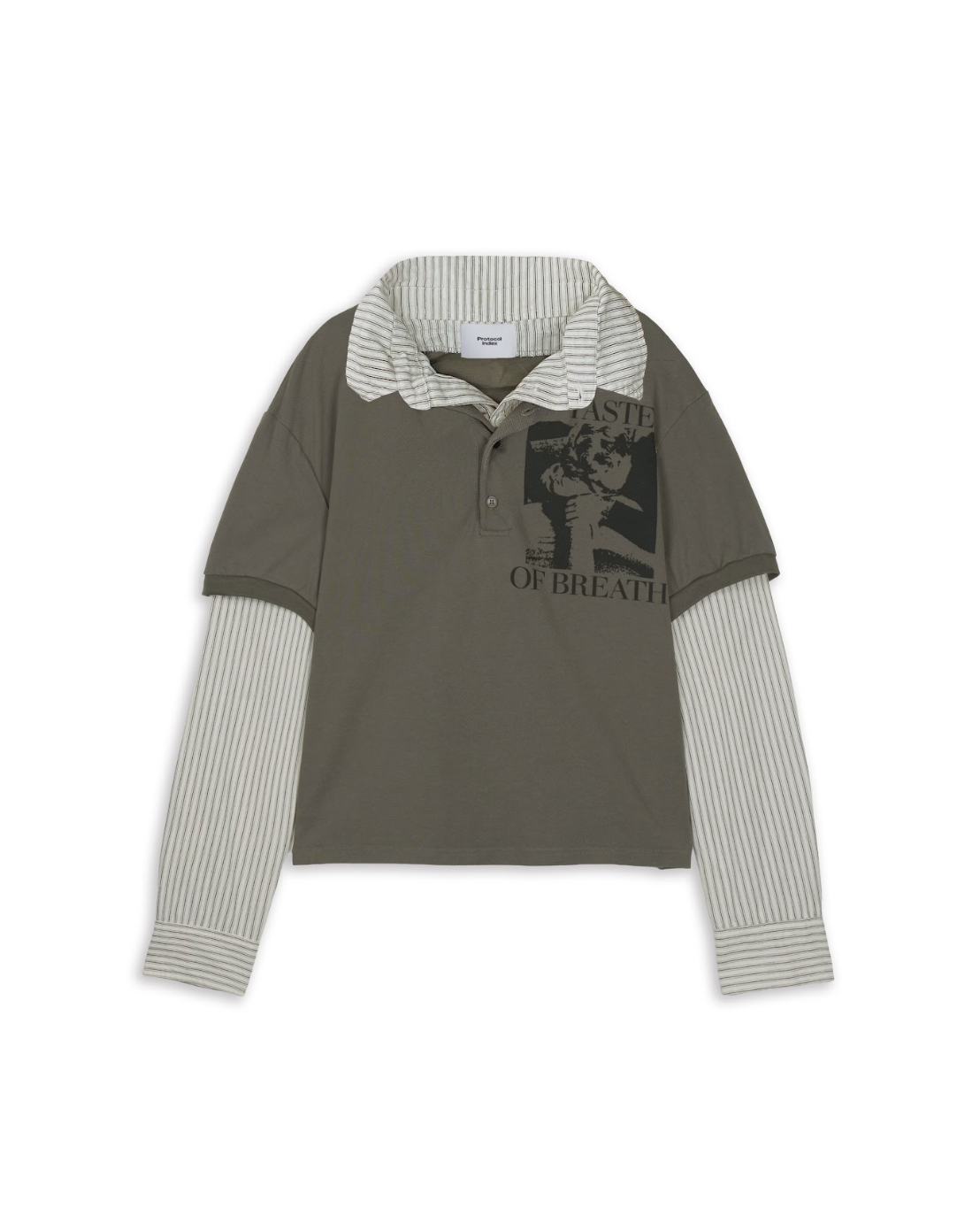 Layered Polo Shirt TAUPE