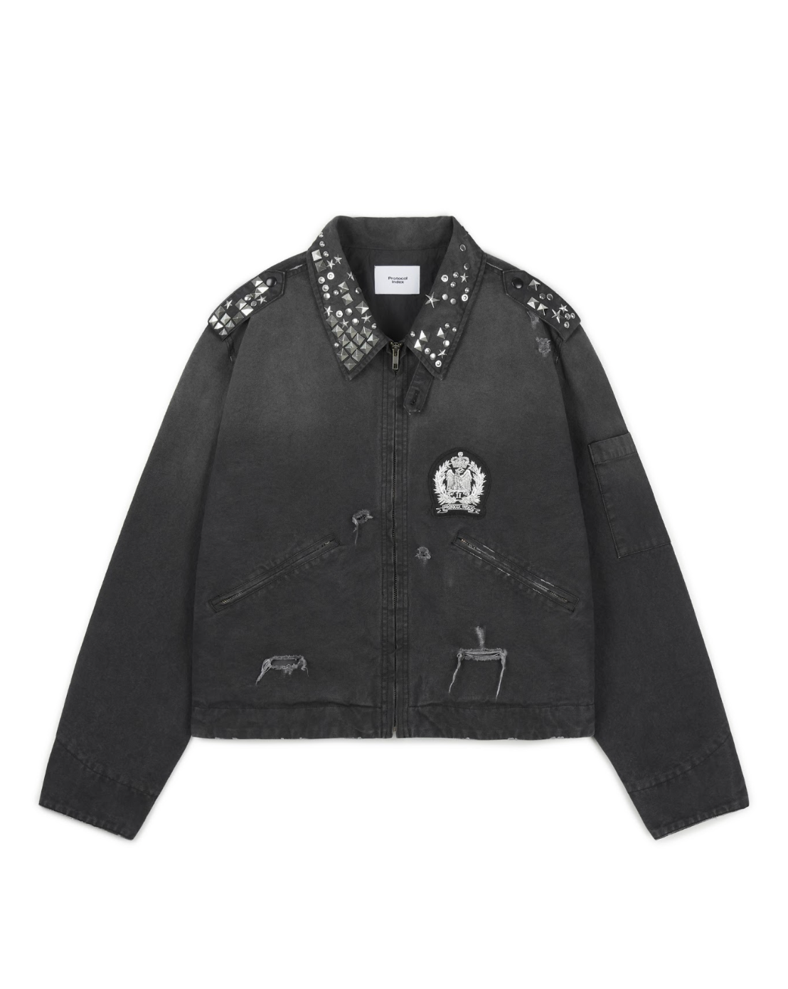 Studded Work Jacket BLACK