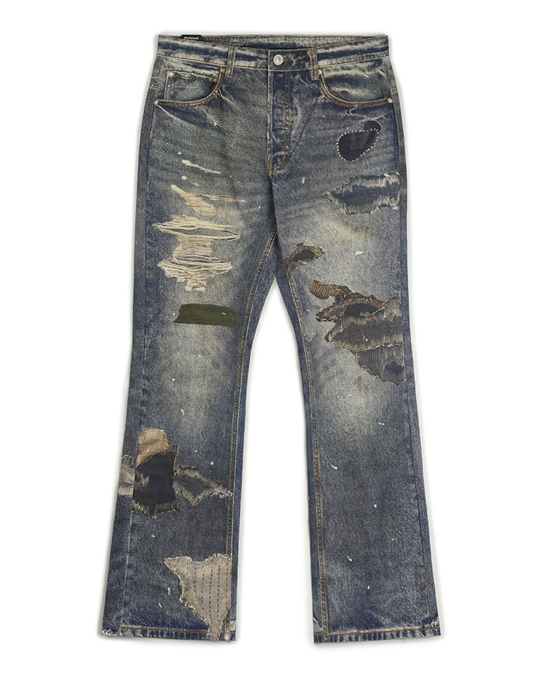 TROMPE-L_ŒIL Semi Flare Pants BLUE