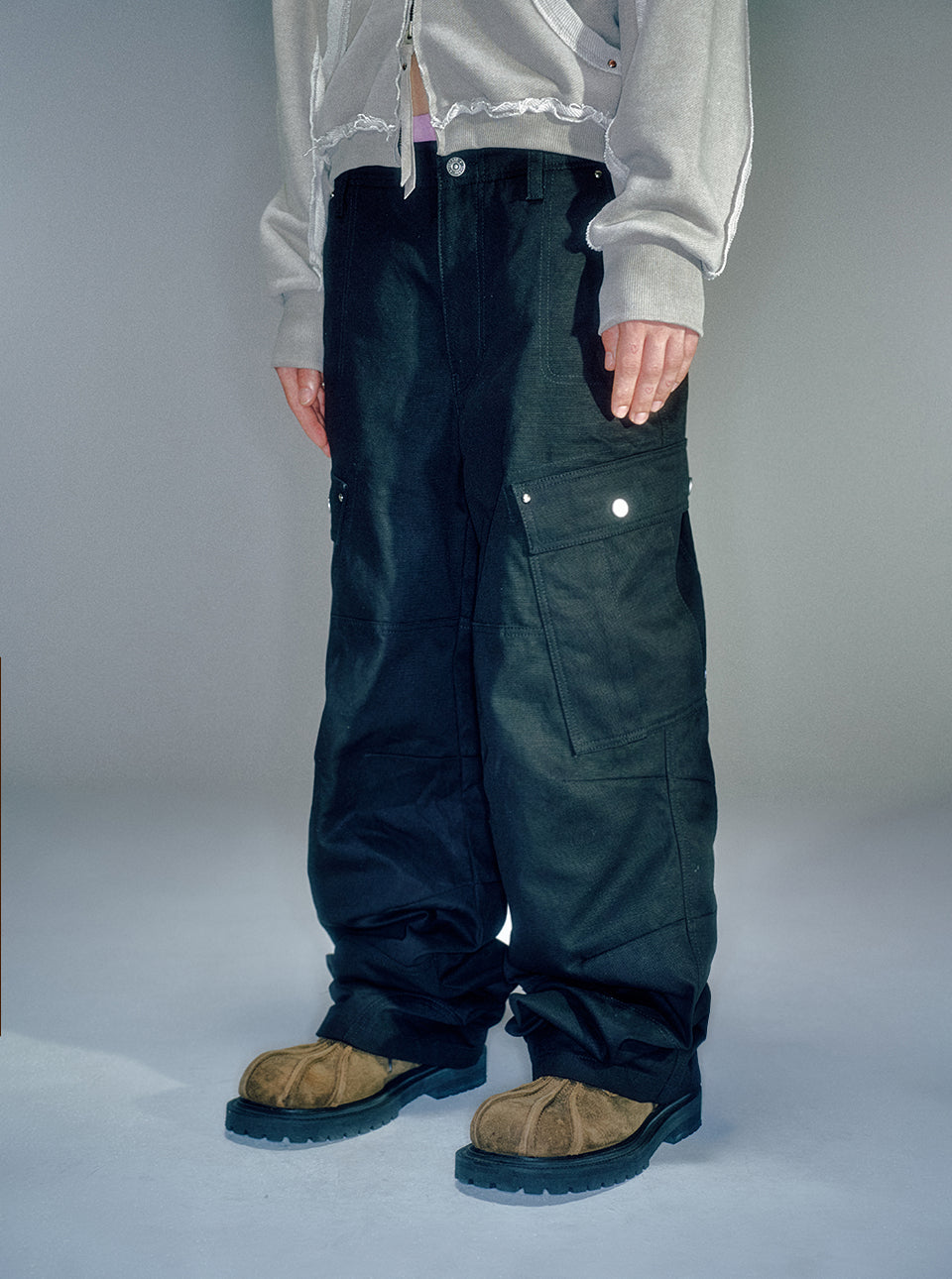 Wayen Military Cargo Pants BLACK