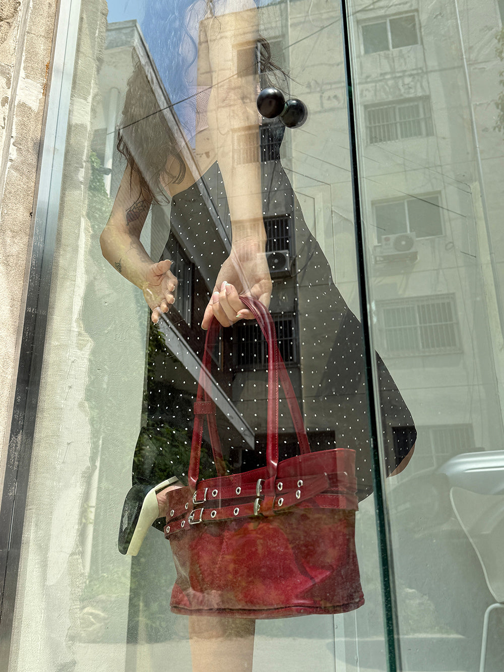 Mini Belted Boat Bag RED