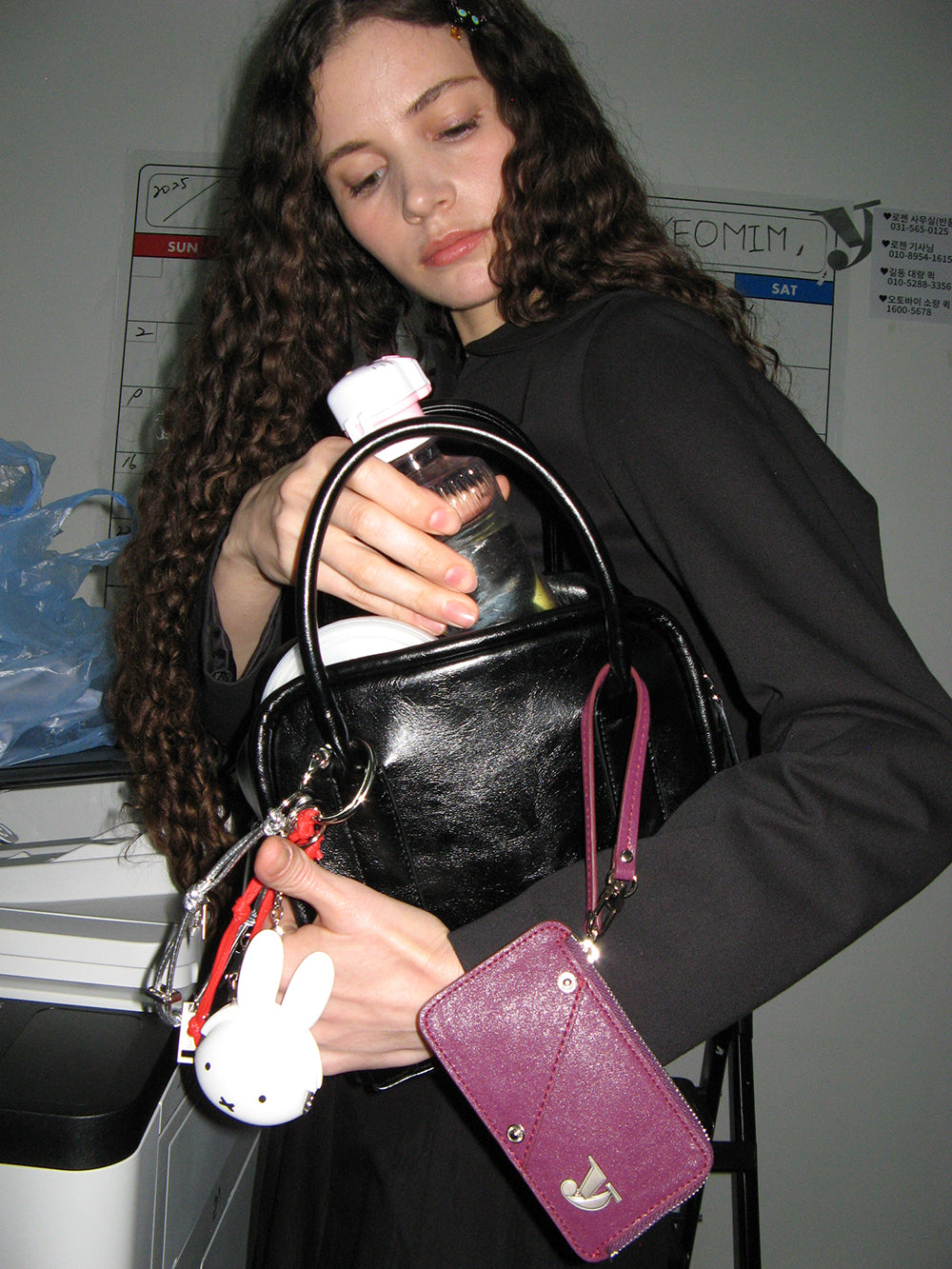 Mini Box Bag Crinkle BLACK