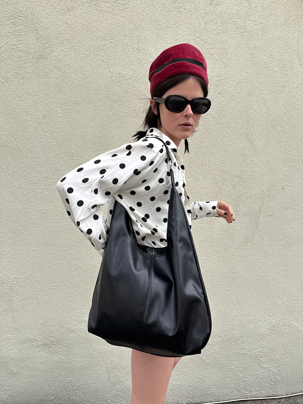 Medium Slash Hobo Bag BLACK