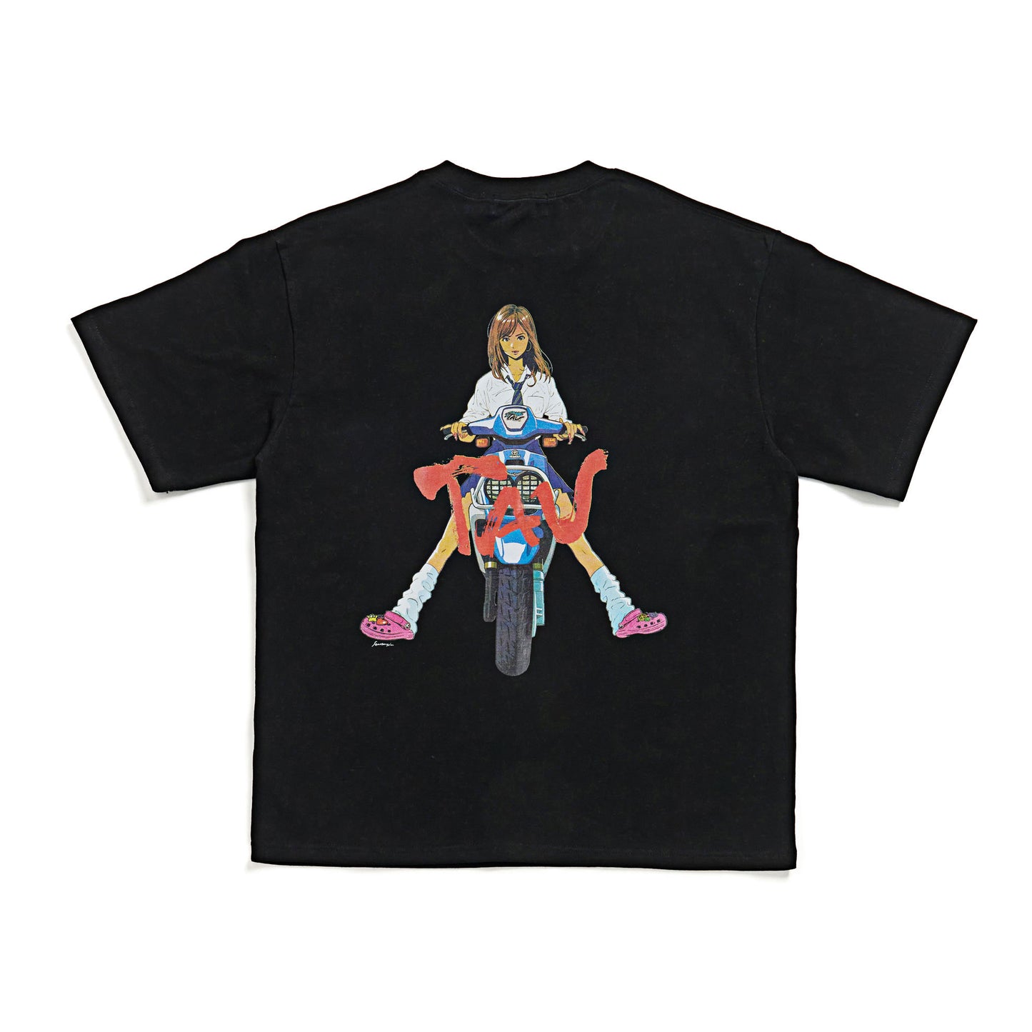 Tau Scooter Tee BLACK (Only 1 L Remaining)