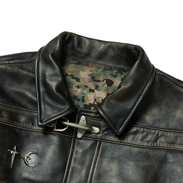 Bio Soldier Leather Jacket BLACK