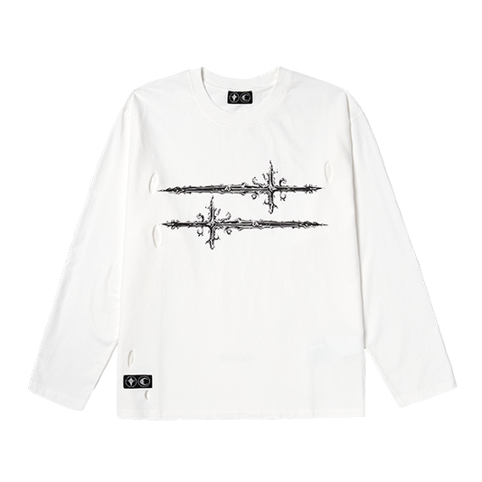 Cross Tee Long Sleeve WHITE