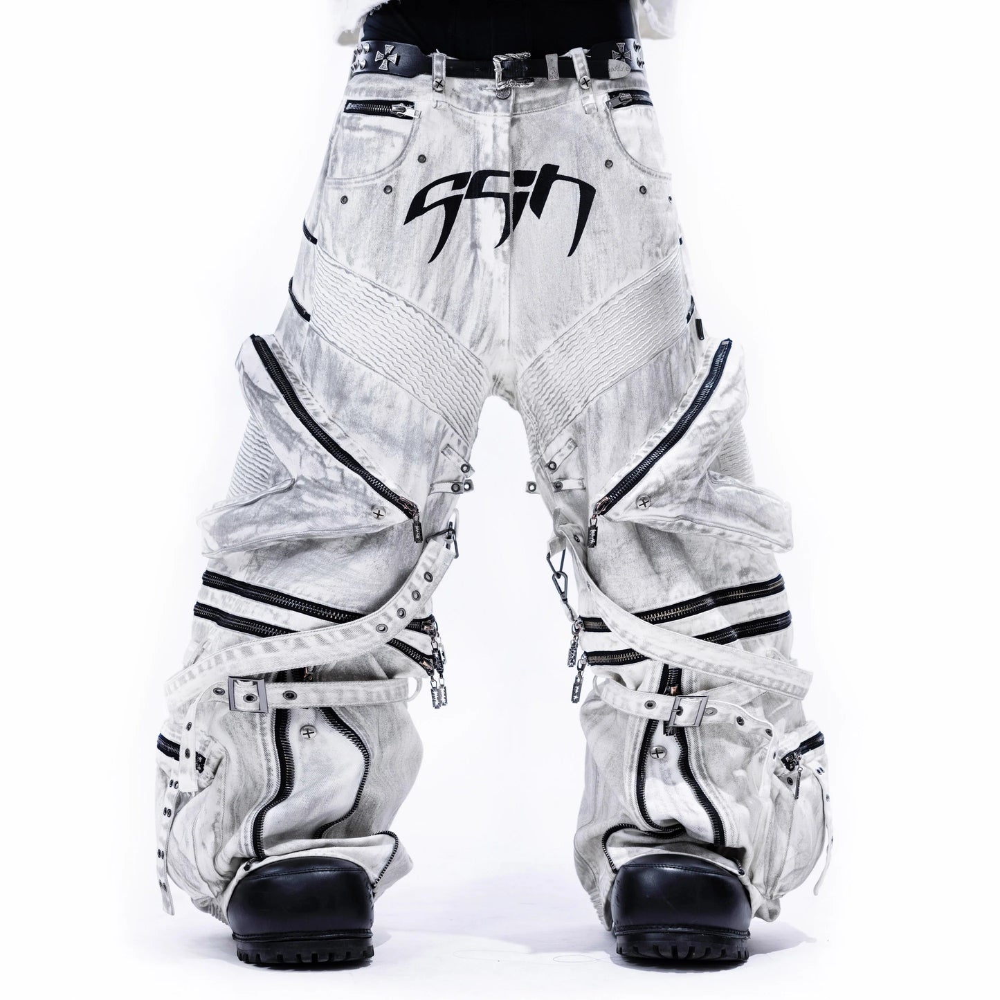 Heavy Duty Denim Pants WHITE