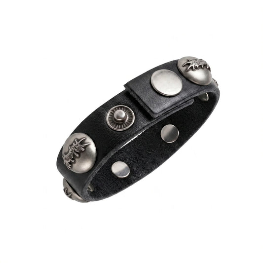 Logo Metal Leather Strap