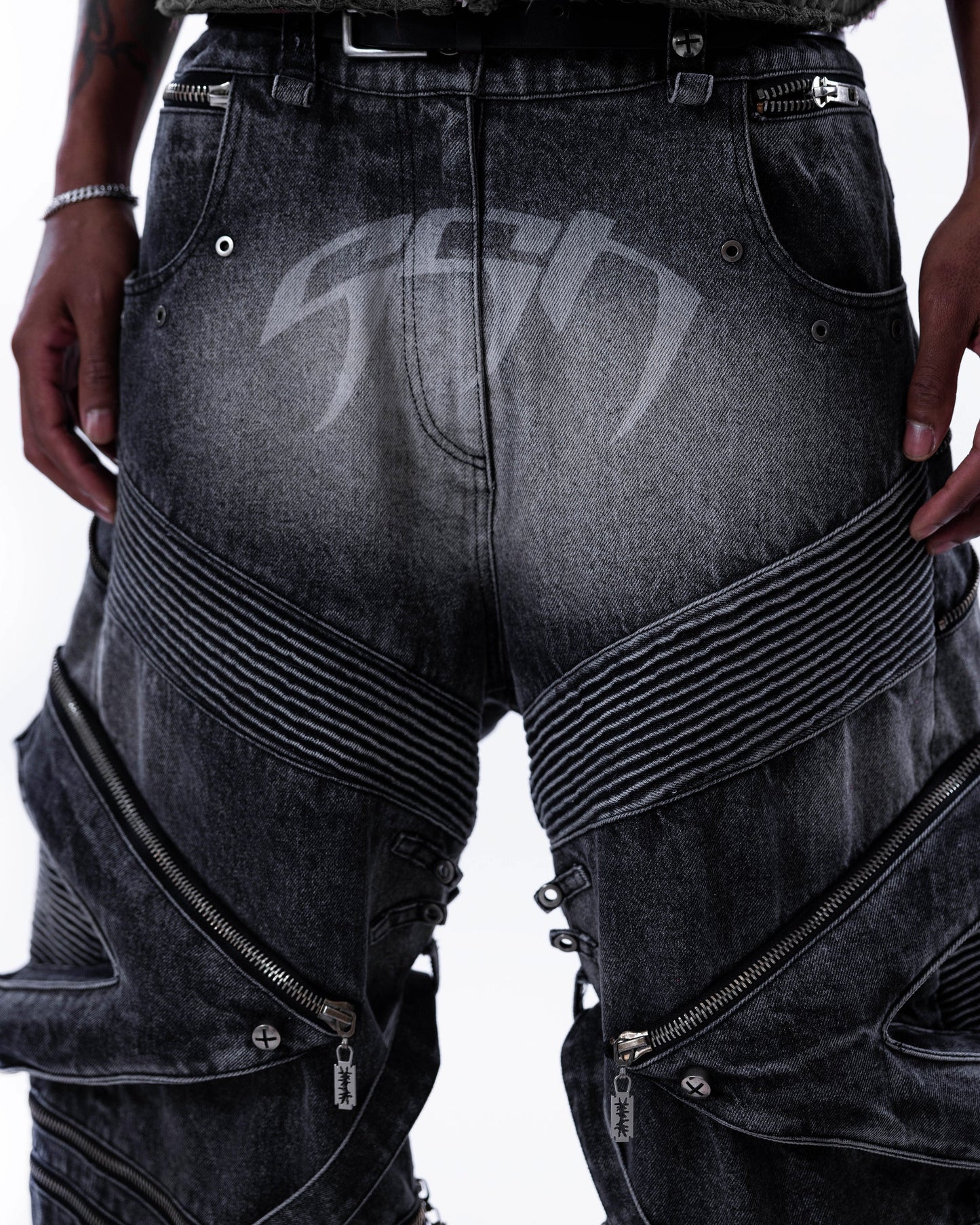 Heavy Duty Denim Pants WASHED BLACK