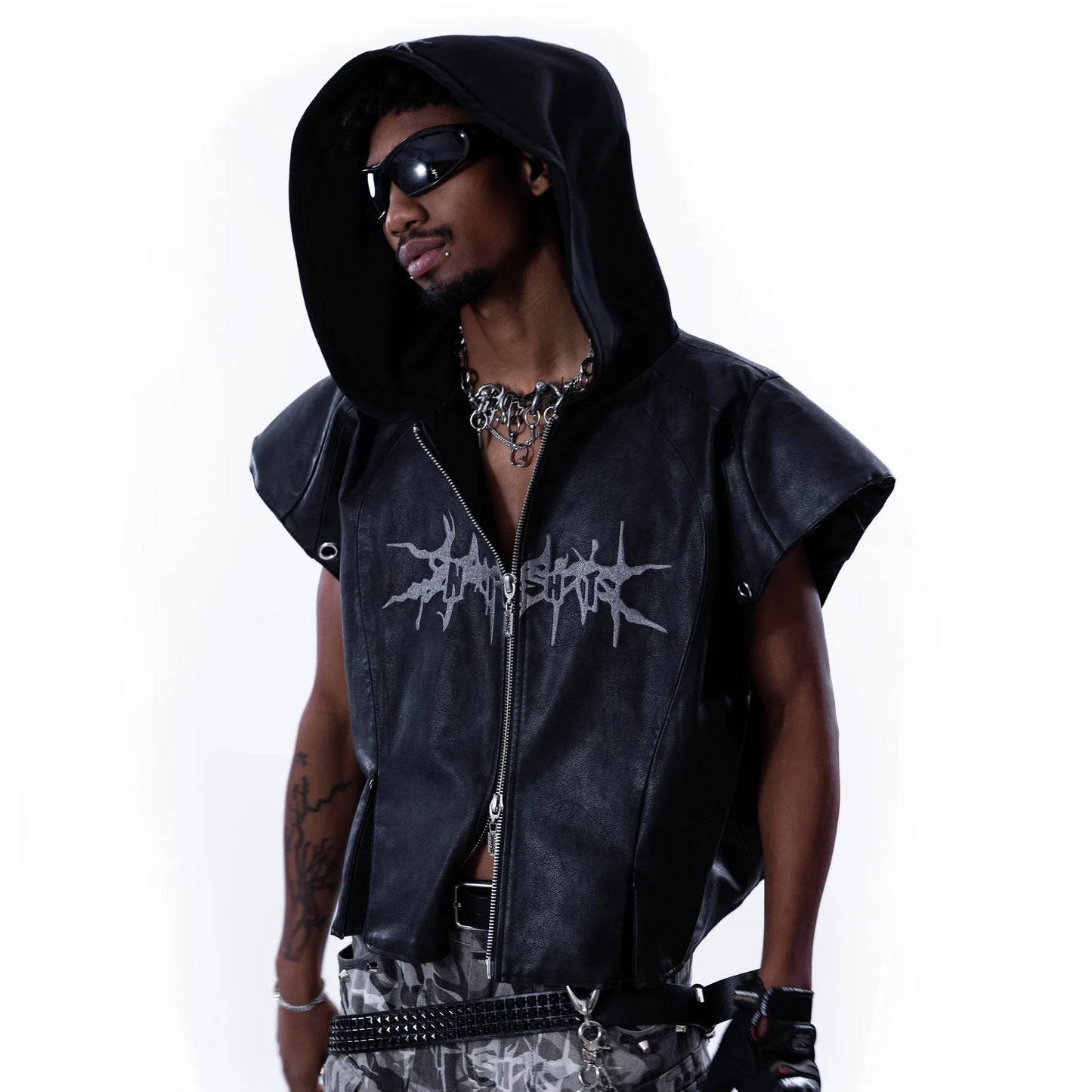 Leather Vest BLACK